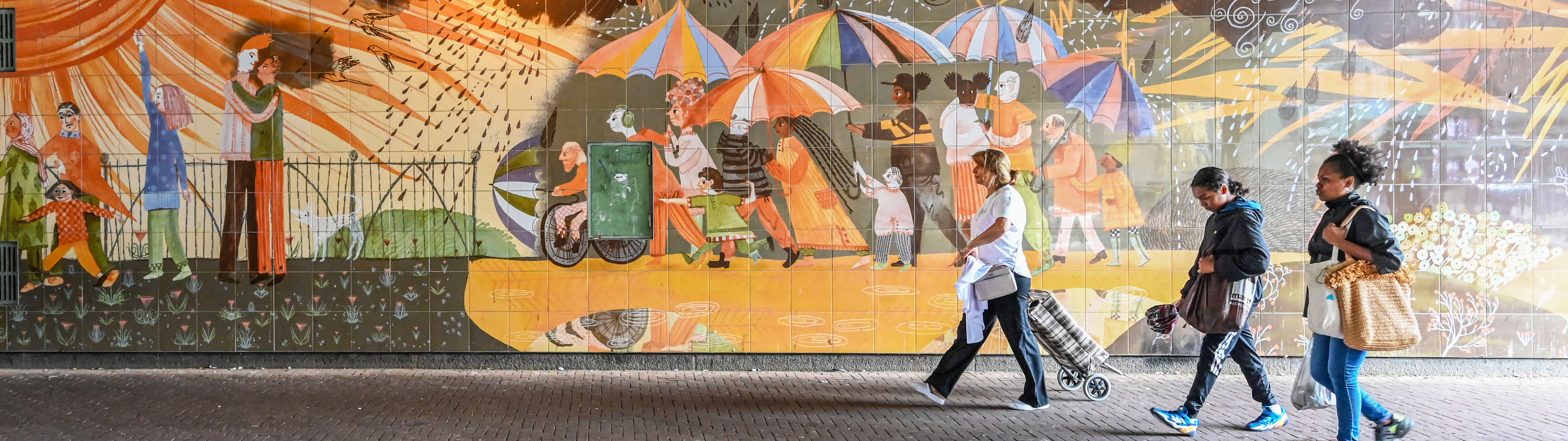 Muurschildering in Amsterdam